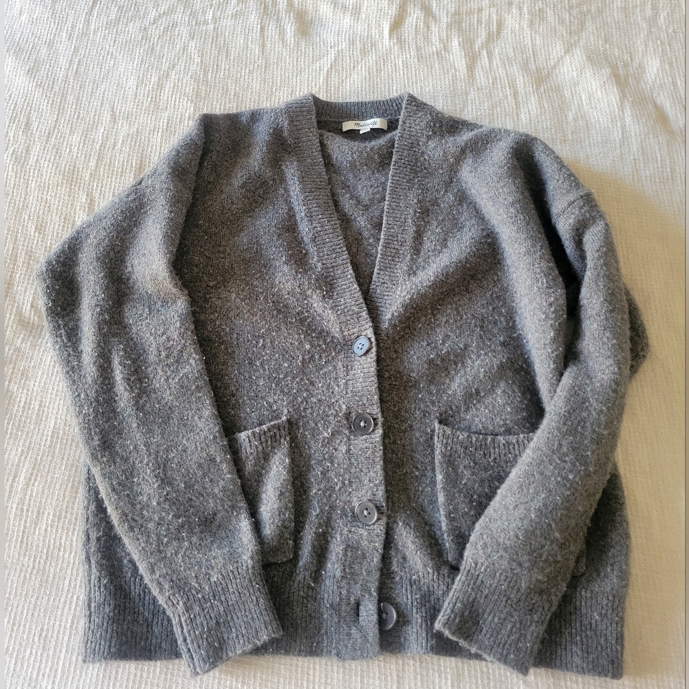 Madewell Charcoal Cardigan Sweater